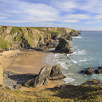 Buy canvas prints of Spring flowers (Bedruthan Steps) by Andrew Ray