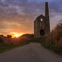 Buy canvas prints of North Wheal Grambler Engine House by Andrew Ray