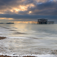 Buy canvas prints of Light shafts (Brighton) by Andrew Ray