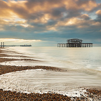 Buy canvas prints of Receeding wave pattern (Brighton) by Andrew Ray