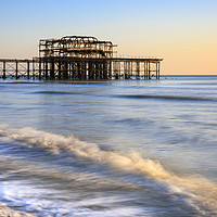 Buy canvas prints of Late afternoon (Brighton West Pier) by Andrew Ray