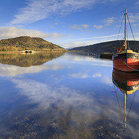 Buy canvas prints of Inveraray Harbour reflections by Andrew Ray