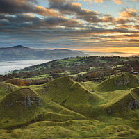 Buy canvas prints of Morning at the Llangattock Escarpment by Andrew Ray