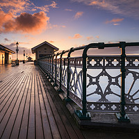 Buy canvas prints of Pier at sunrise (Penarth) by Andrew Ray
