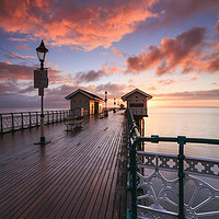 Buy canvas prints of Sunrise from Penarth Pier by Andrew Ray