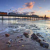 Buy canvas prints of Sunrise over Paignton Pier by Andrew Ray