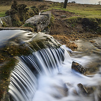 Buy canvas prints of Windy Post and Waterfall (Dartmoor) by Andrew Ray