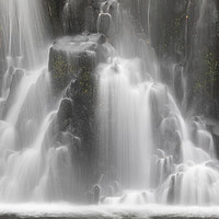 Buy canvas prints of Ceunant Mawr Waterfall close up by Andrew Ray
