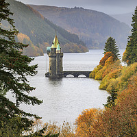 Buy canvas prints of Autumn at Lake Vyrnwy by Andrew Ray