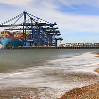 Buy canvas prints of Landguard Point Beach (Felixstowe) by Andrew Ray