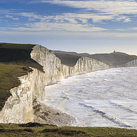 Buy canvas prints of Clifftop view (Seven Sisters) by Andrew Ray