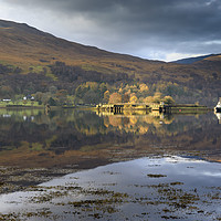 Buy canvas prints of Autumn reflections (Loch Linnhe) by Andrew Ray