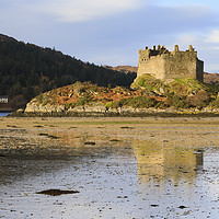 Buy canvas prints of Reflections at Tioram Castle by Andrew Ray