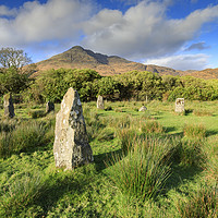 Buy canvas prints of Loch Buie Stone Circle by Andrew Ray