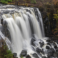 Buy canvas prints of Aros Park Waterfall by Andrew Ray