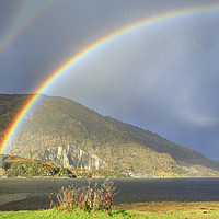 Buy canvas prints of Rainbows over Loch Etive by Andrew Ray