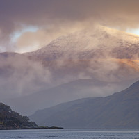 Buy canvas prints of Mountain in the clouds (Taynuilt) by Andrew Ray