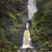 Buy canvas prints of Pistyll Rhaeadr waterfalls by Andrew Ray