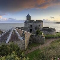 Buy canvas prints of Sunset over St Mawes Castle by Andrew Ray