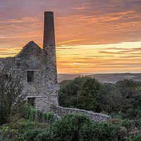 Buy canvas prints of Sunset at Wheal Peevor. by Andrew Ray