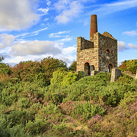 Buy canvas prints of Evening light at Wheal Peevor by Andrew Ray