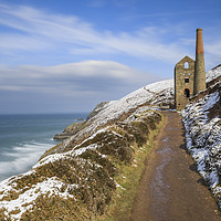 Buy canvas prints of Winter at Wheal Coates by Andrew Ray