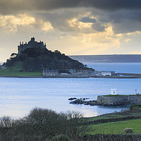 Buy canvas prints of Towards the setting sun (St Michael's Mount) by Andrew Ray
