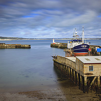 Buy canvas prints of Dry dock view (Newlyn) by Andrew Ray