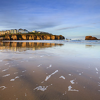 Buy canvas prints of Early light at Perranporth Beach by Andrew Ray