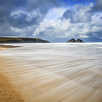 Buy canvas prints of Incoming Wave (Holywell Bay) by Andrew Ray
