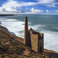 Buy canvas prints of Engine house view (Wheal Coates) by Andrew Ray
