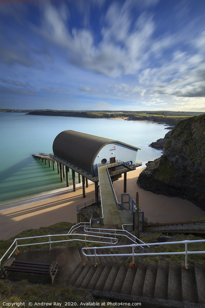 Above Padstow Lifeboat Station (Mothers Ivey's Bay Framed Print by Andrew Ray