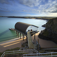 Buy canvas prints of Above Padstow Lifeboat Station (Mothers Ivey's Bay by Andrew Ray