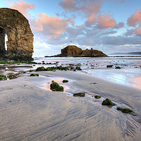 Buy canvas prints of Perranporth Arch at sunrise by Andrew Ray