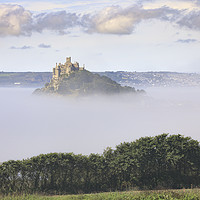 Buy canvas prints of Misty morning at St Michael's Mount by Andrew Ray