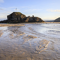 Buy canvas prints of River and sand patterns (Perranporth) by Andrew Ray