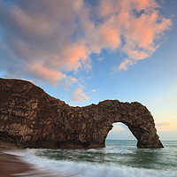 Buy canvas prints of Durdle Door at sunset by Andrew Ray