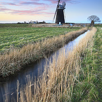 Buy canvas prints of Sunset at Mutton's Drainage Mill by Andrew Ray