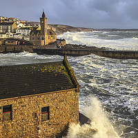 Buy canvas prints of Above the old RNLI station (Porthleven) by Andrew Ray