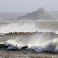 Buy canvas prints of Incoming wave at  Penzance by Andrew Ray
