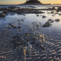 Buy canvas prints of Sand patterns at St Michael's Mount  by Andrew Ray
