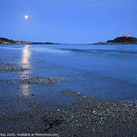 Buy canvas prints of Moon Trail (St Michael's Mount) by Andrew Ray