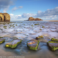 Buy canvas prints of Perranporth Stepping Stones by Andrew Ray