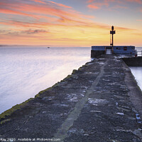 Buy canvas prints of Sunrise at Looe Pier by Andrew Ray