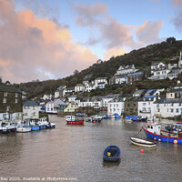 Buy canvas prints of Reverse sunrise (Polperro) by Andrew Ray