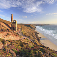 Buy canvas prints of Evening light at Wheal Coates by Andrew Ray