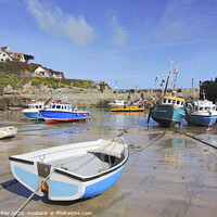 Buy canvas prints of Boats in Newquay Harbour by Andrew Ray