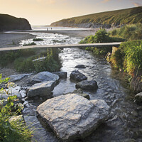 Buy canvas prints of Late light (Porth Joke) by Andrew Ray