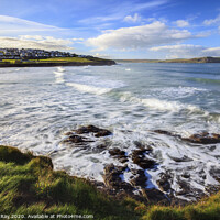 Buy canvas prints of High tide at Polzeath by Andrew Ray