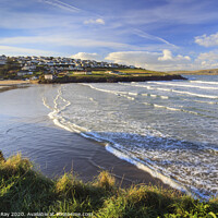 Buy canvas prints of Polzeath at high tide by Andrew Ray